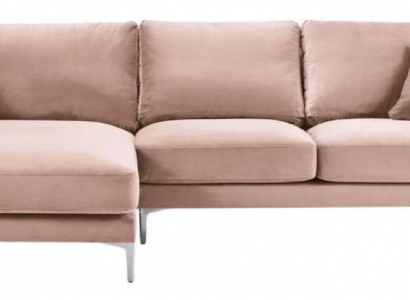 Textile fabric Chesterfield sofas creative furniture living room corner sofa pink XXL large